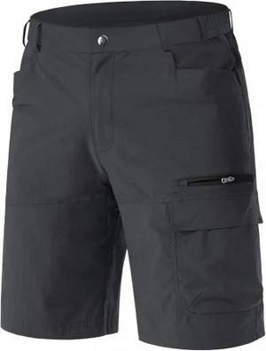 PANTALONI BARBATI - Pantaloni scurti cu uscare rapidă, elastici, funcționali, impermeabili, cu centură elastică, gri inchis 32
