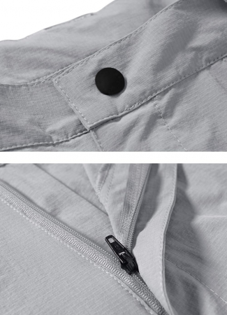 Pantaloni scurti cu uscare rapidă, elastici, funcționali, impermeabili, cu centură elastică, gri 34 [3]
