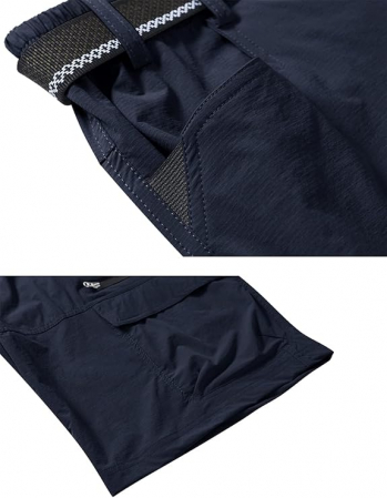 Pantaloni scurti cu uscare rapidă, elastici, funcționali, impermeabili, cu centură elastică, albastru inchis 40 [2]