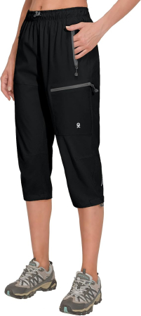 PANTALONI - Pantaloni negri Outdoor Damă Little Donkey Andy, Impermeabili, Uscare Rapidă, XL