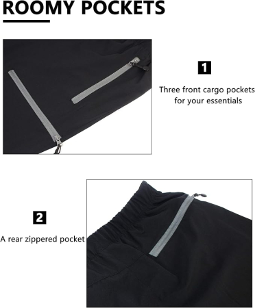 Pantaloni negri Outdoor Damă Little Donkey Andy, Impermeabili, Uscare Rapidă, XL [5]