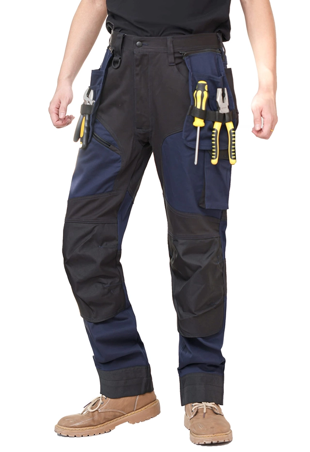 IMBRACAMINTE - Pantaloni de munca pentru bărbați cu mai multe buzunare negri 50