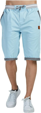 Pantaloni scurti de vară pentru bărbați, bleu 2XL [3]