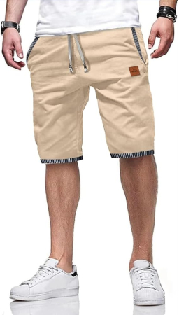 PANTALONI - Pantaloni scurti de vară pentru bărbați, crem 2XL