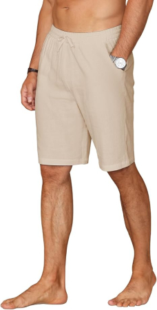 Pantaloni scurti crem cargo pentru barbatii, usori, respirabili, 2XL [1]