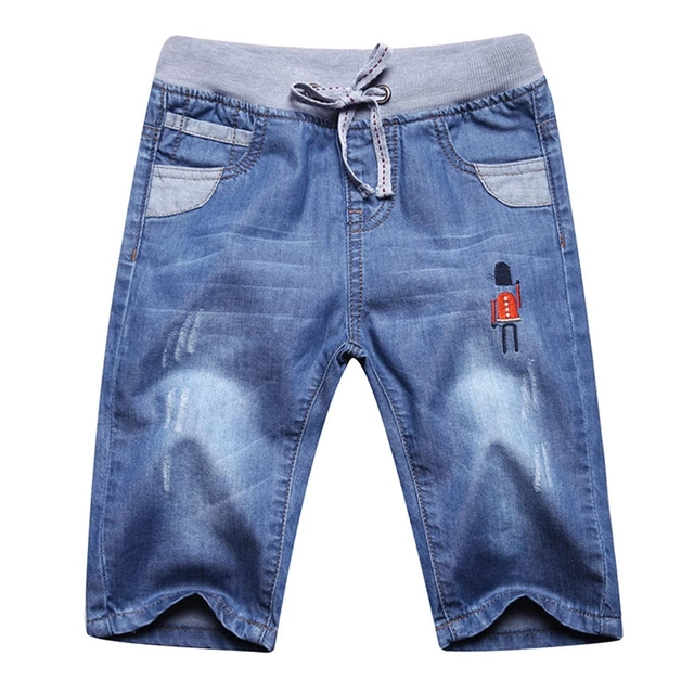 Pantaloni dama - Pantaloni scurti blugi pentru baieti 110 cm