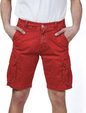 PANTALONI - Pantaloni rosii de Drumeție Bărbați Cargo, Ripstop, Elastici, Respirabili, Quick Dry, 44