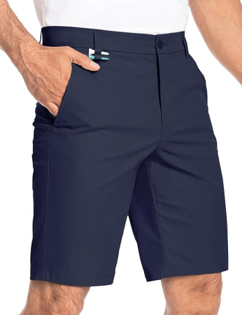 Pantaloni dama - Pantaloni scurti casual pentru barbatii, cu 3 buzunare, albastri 34