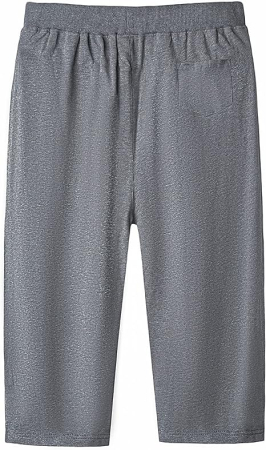 Pantaloni gri scurti sport pentru barbatii, usori, respirabili, cu buzunare si snur M [1]