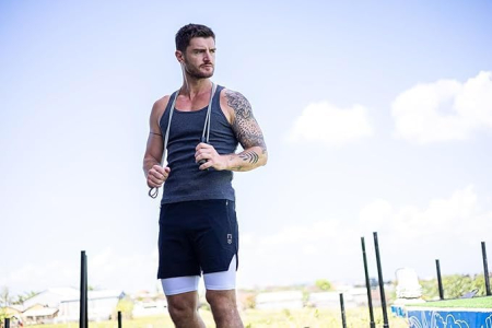 Pantaloni scurti sport pentru barbatii, usori, respirabili, 2 bucati albastru/negru 2XL [1]