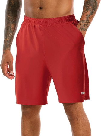 Pantaloni scurti sport pentru barbatii, usori, respirabili, rosii L [2]