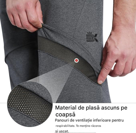 Pantaloni sport de alergare pentru femei, gri, 2XL [1]