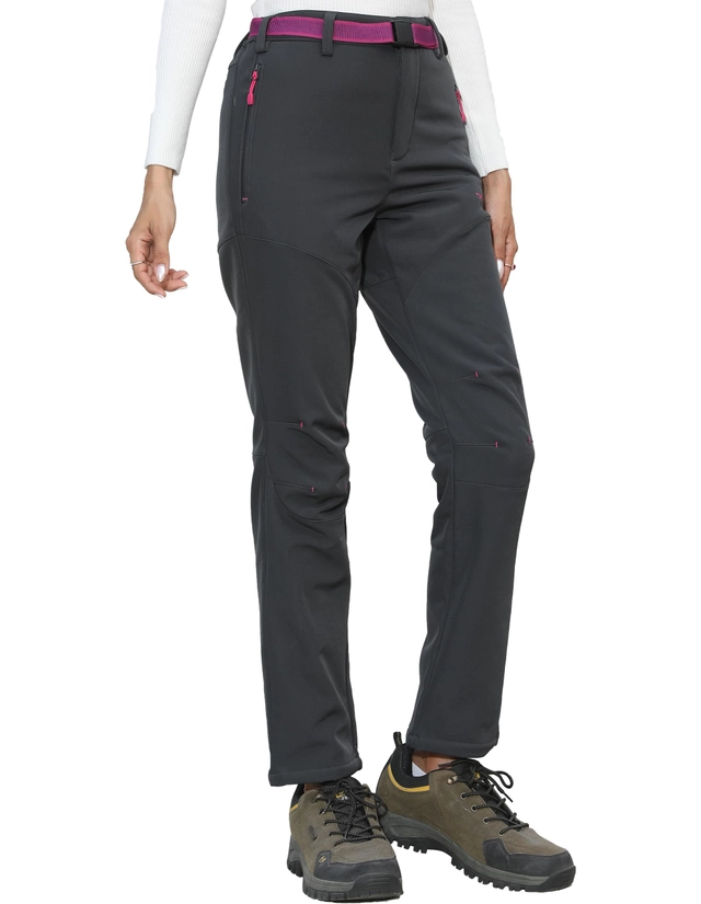 Pantaloni dama - Pantaloni sport femei, Impermeabili, Respirabili Rezistenti la vânt Ultra termic TPU Polar elastic 2XL