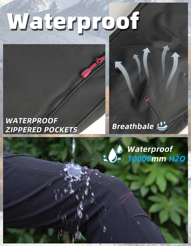 Pantaloni sport femei, Impermeabili, Respirabili Rezistenti la vânt, TPU Polar elastic L [3]