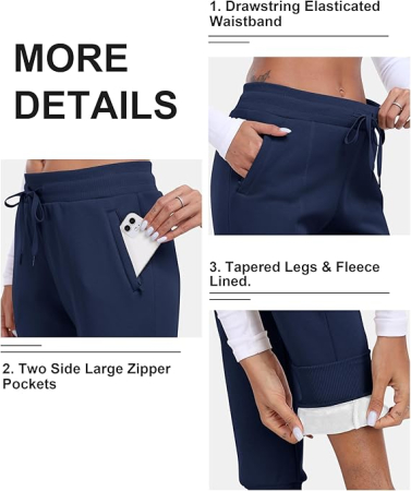 Pantaloni sport lungi respirabili pentru femei, albastru XS [2]