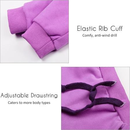 Pantaloni sport pentru copii cu elastic jos, mov L, 8-9 ani,  130-139 cm [3]