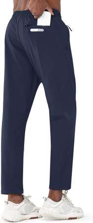 Pantaloni sport termici de alergare pentru barbati, albastri, M [2]