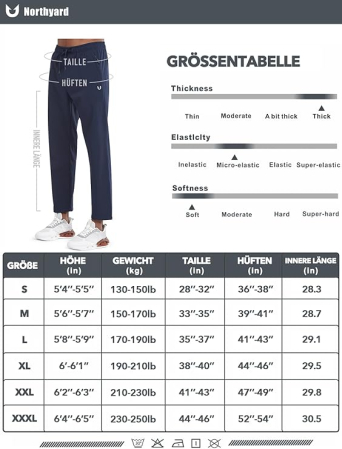 Pantaloni sport termici de alergare pentru barbati, albastri, M [5]