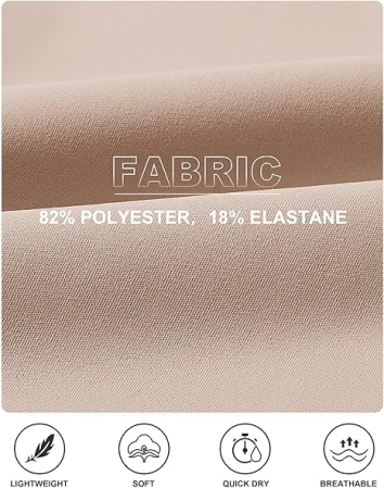 Pantaloni sport respirabili pentru femei, cu 4 buzunare, talie elastica, kaki XS [2]