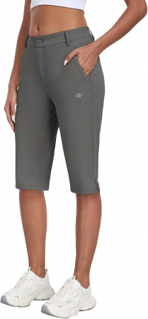 Pantaloni dama - Pantaloni sport respirabili pentru femei, cu 4 buzunare, verde deschis M