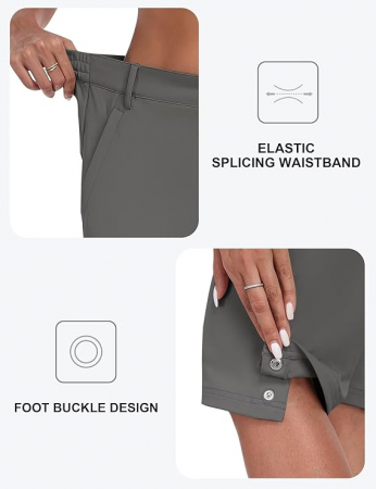 Pantaloni sport respirabili pentru femei, cu 4 buzunare, verde deschis M [3]