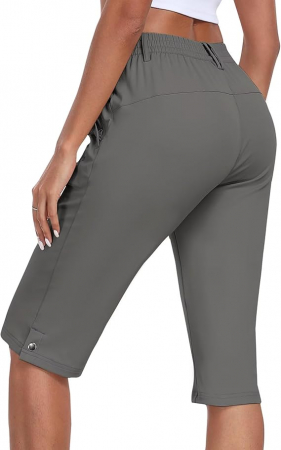 Pantaloni sport respirabili pentru femei, cu 4 buzunare, verde deschis M [1]