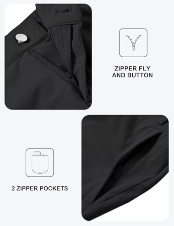 Pantaloni sport respirabili pentru femei, cu 4 buzunare, negru M [4]
