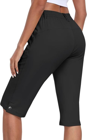 Pantaloni sport respirabili pentru femei, cu 4 buzunare, negru M [1]