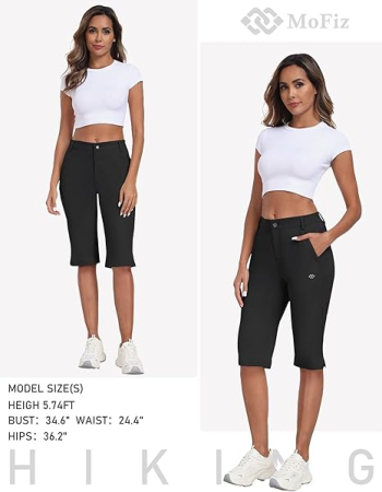 Pantaloni sport respirabili pentru femei, cu 4 buzunare, negru M [5]