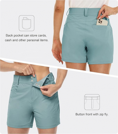 Pantaloni scurti respirabili pentru femei, cu 3 buzunare, negri 32 [3]