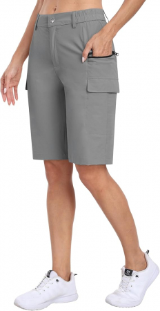 Pantaloni dama - Pantaloni sport respirabili pentru femei, cu 4 buzunare, gri S