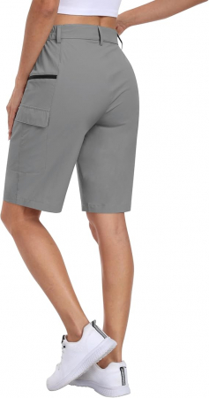 Pantaloni sport respirabili pentru femei, cu 4 buzunare, gri S [2]