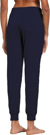 Pantaloni sport respirabili pentru femei, cu buzunare si snur in talie, albastri S [1]