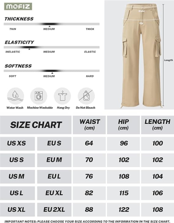 Pantaloni casual respirabili pentru femei, drepti cu buzunare laterale crem 2XL [6]