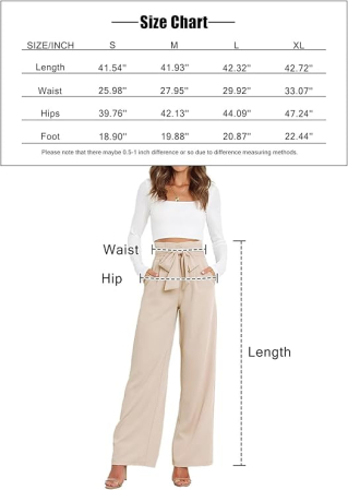 Pantaloni casual lejeri pentru femei, cu buzunare si snur in talie, Maro L [6]