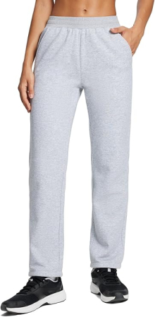 Pantaloni sport respirabili pentru femei, cu buzunare si snur in talie, Gri L [4]