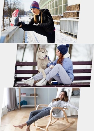 Pantaloni sport respirabili pentru femei, cu buzunare si snur in talie, Gri M [5]