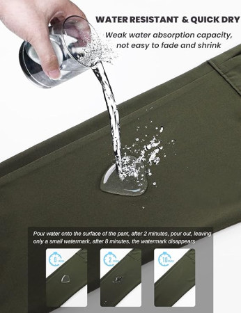 Pantaloni sport respirabili pentru femei, cu buzunare, uscare rapida, verzi L [4]