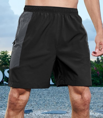 Pantaloni scurti sport termici pentru barbati, negri S [2]