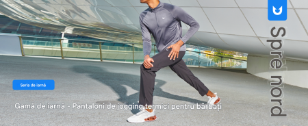 Pantaloni sport termici de alergare pentru barbati, gri, XL [7]