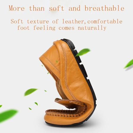 Mocasini Bărbați din Piele Naturală, Loafers 2 în 1, Talpă Antiderapantă, Casual & Business, 39 [5]