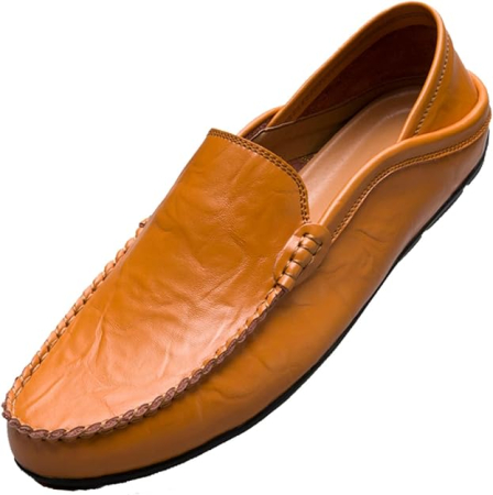Pantofi barbati - Mocasini Bărbați din Piele Naturală, Loafers 2 în 1, Talpă Antiderapantă, Casual & Business, 39