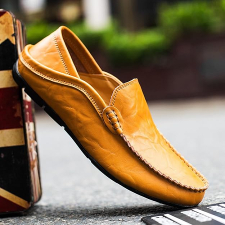 Mocasini Bărbați din Piele Naturală, Loafers 2 în 1, Talpă Antiderapantă, Casual & Business, 39 [3]