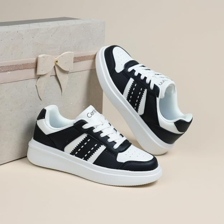 Sneakers Damă cu Talpă Înaltă 4 cm, Ușori, Adidasi Respirabili și Antiderapanți, Casual, 40 [2]