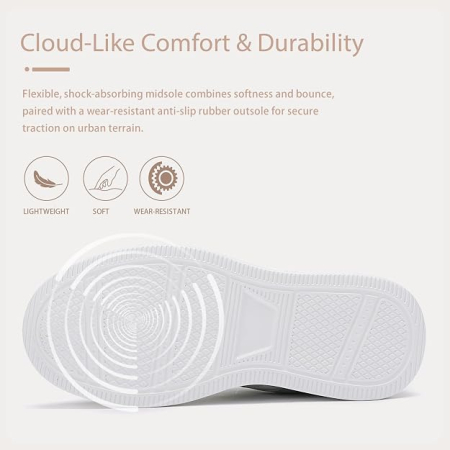 Sneakers Damă cu Talpă Înaltă 4 cm, Ușori, Adidasi Respirabili și Antiderapanți, Casual, 40 [4]