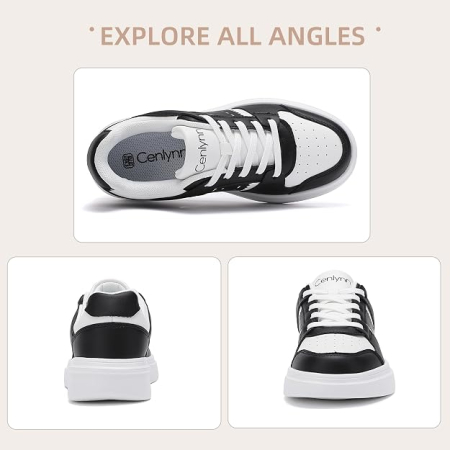 Sneakers Damă cu Talpă Înaltă 4 cm, Ușori, Adidasi Respirabili și Antiderapanți, Casual, 40 [5]