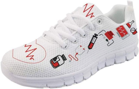 Pantofi dama - Pantofi Sport Damă, Sneakers Ușori și Respirabili, Talpă Cauciuc, Închidere cu Șireturi, 36