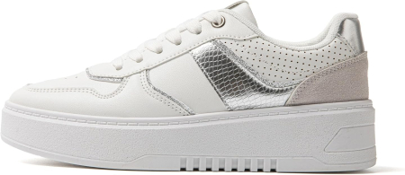 Pantofi casual cu platforma inalta pentru femei, albi 40 [1]