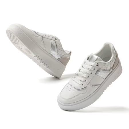 PANTOFI SPORT - Pantofi casual cu platforma inalta pentru femei, albi 40