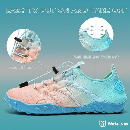 Pantofi confortabili de apa, elastici, maleabili, cu talpa antialunecare, bleu 42 [1]